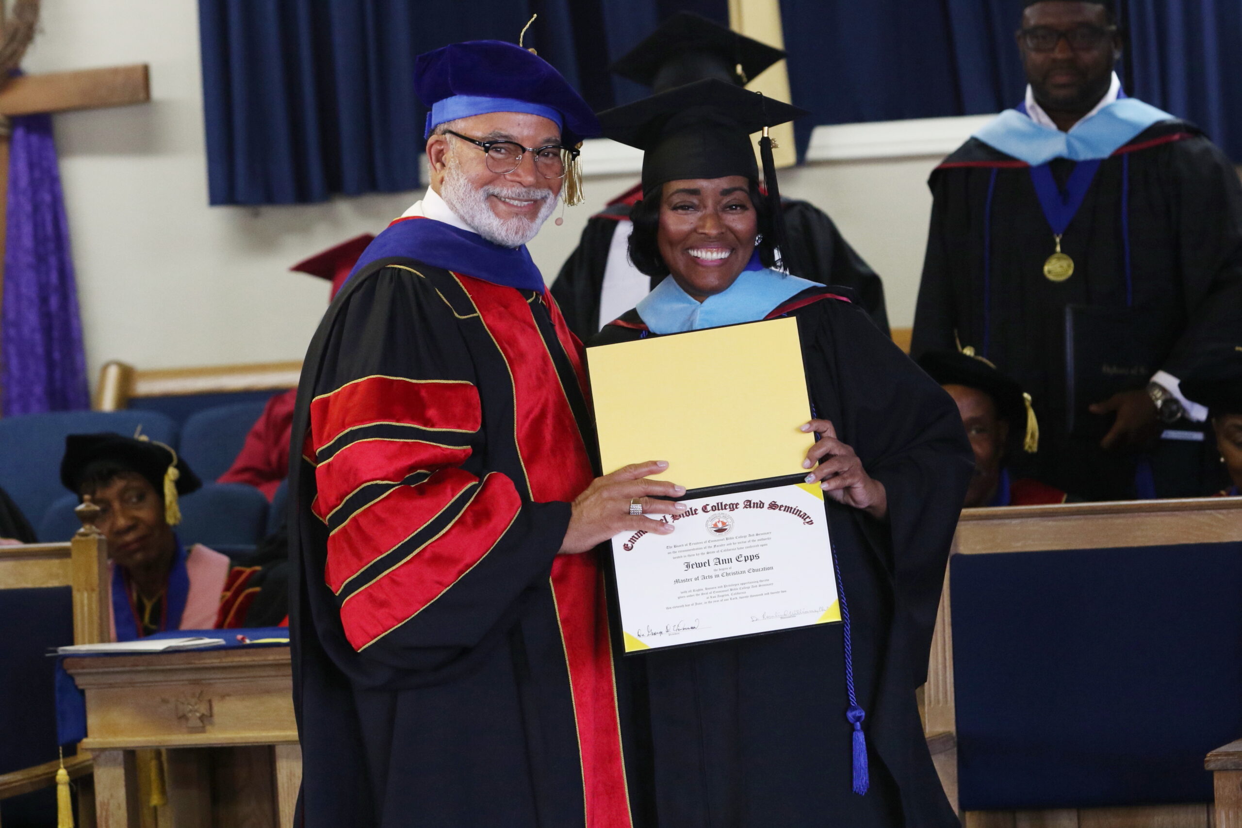dr underwood pictured with graduate